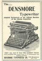 Free download Densmore Typewriter advertisement free photo or picture to be edited with GIMP online image editor