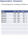 Modelo de cronograma de depreciação para download gratuito Modelo Microsoft Word, Excel ou Powerpoint gratuito para ser editado com LibreOffice online ou OpenOffice Desktop online