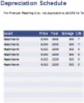 Free download Depreciation Schedule Template Microsoft Word, Excel or Powerpoint template free to be edited with LibreOffice online or OpenOffice Desktop online