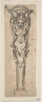 Free download Design for a Bed Alcove Detail or Pedestal with a Winged Caryatid Motif. free photo or picture to be edited with GIMP online image editor