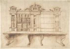 Free download Design for a Bookcase with Writing Desk free photo or picture to be edited with GIMP online image editor