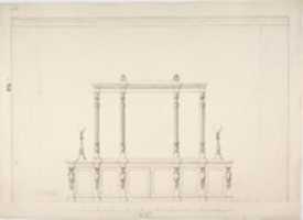 Free download Design for a Cabinet with Renaissance Ornament and Lamps free photo or picture to be edited with GIMP online image editor