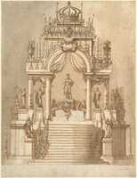 Free download Design for a Catafalque for King Philip IV of Spain free photo or picture to be edited with GIMP online image editor