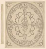 Free download Design for a Ceiling, an Oval within a Square, having a Criss-cross Border to the Oval, for Ampthill Park, Bedfordshire free photo or picture to be edited with GIMP online image editor