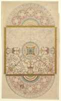Free download Design for a Ceiling with Square Central Compartment and Semicircular Ends, the Ornament of Foliage and Grotesque Motifs free photo or picture to be edited with GIMP online image editor