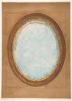 Free download Design for a ceiling with trompe loeil balustrade and sky free photo or picture to be edited with GIMP online image editor