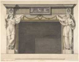 Free download Design for a Chimney Piece in the Gallery, now DIning Room, Harewood House, Yorkshire (Elevation) free photo or picture to be edited with GIMP online image editor