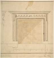 Free download Design for a Chimneypiece with Scalloped Moldings free photo or picture to be edited with GIMP online image editor