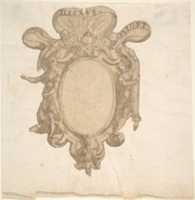 Free download Design for a Coat of Arms Surmounted by a Ring with Allegorical Figures of Justice and Fortitude free photo or picture to be edited with GIMP online image editor