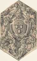 Free download Design for a Coat of Arms with Putti holding Garlands free photo or picture to be edited with GIMP online image editor