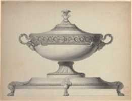 Free download Design for a Covered Tureen on a Footed Stand free photo or picture to be edited with GIMP online image editor