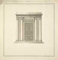 Free download Design for a Doorway with a Portico in the Classical Style free photo or picture to be edited with GIMP online image editor