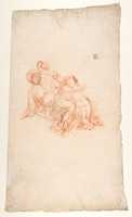 Free download Design for a Festival Display of Fireworks (recto); Small Figures by a different hand (verso) free photo or picture to be edited with GIMP online image editor