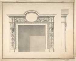 Free download Design for a Fireplace with Frontal and Profile Views free photo or picture to be edited with GIMP online image editor