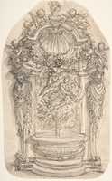 Free download Design for a Fountain in a Niche with Caryatids. free photo or picture to be edited with GIMP online image editor