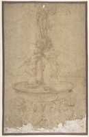 Free download Design for a Fountain with Sea Horses and Triton Base, Basin, Dolphins and Tritons, Three Grotesque heads and Neptune free photo or picture to be edited with GIMP online image editor