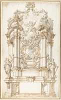 Free download Design for a Freestanding Altar dedicated to the Assumption of the Virgin. free photo or picture to be edited with GIMP online image editor