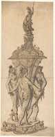 Free download Design for a Goblet with the Three Graces free photo or picture to be edited with GIMP online image editor