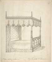 Free download Design for a Gothic Bed with Canopy free photo or picture to be edited with GIMP online image editor