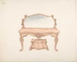 Free download Design for a Mirrored Dressing Table with Baroque Ornament, and a Casket free photo or picture to be edited with GIMP online image editor