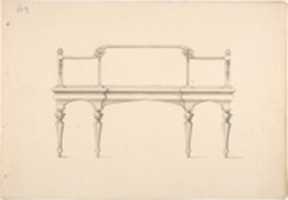 Free download Design for a Mirrored Sideboard with Pointed Legs and Foliate Ornament free photo or picture to be edited with GIMP online image editor