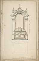 Безкоштовно завантажити Design for an Altar, with Elevation and Ground Plan free photo or picture to be edited with GIMP online editor image