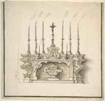 Free download Design for an Altar With Six Large Candelabra free photo or picture to be edited with GIMP online image editor