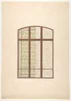 Free download Design for an arched stained glass window, showing two alternative patterns free photo or picture to be edited with GIMP online image editor