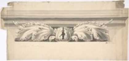 Free download Design for an Entablature Carved with Acanthus free photo or picture to be edited with GIMP online image editor