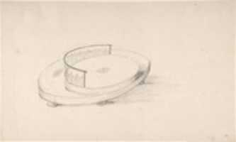 Free download Design for an Oval Serving Dish with Circular Raised Platform free photo or picture to be edited with GIMP online image editor