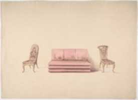 Free download Design for a Pink Sofa and Two Mauve Chairs free photo or picture to be edited with GIMP online image editor