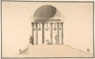 Free download Design for a Section of a Domed Corinthian Temple free photo or picture to be edited with GIMP online image editor