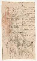 Free download Design for a sepulchral monument with an allegory of Time; verso: Architectural sketch and fragment of a letter free photo or picture to be edited with GIMP online image editor