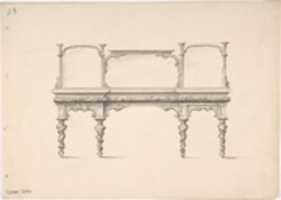 Free download Design for a Sideboard with Mirrors and Turned Legs free photo or picture to be edited with GIMP online image editor