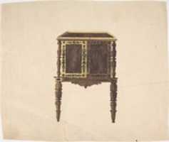 Free download Design for a Small Cabinet with Elaborately Carved Legs free photo or picture to be edited with GIMP online image editor