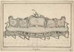 Free download Design for a Sofa, from: Nouvelle Iconographie Historique III, series Q free photo or picture to be edited with GIMP online image editor