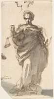 Free download Design for a Statue of Justice with Sketches at Left and Above. free photo or picture to be edited with GIMP online image editor