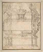 Free download Design for a Tomb with Female Figures, Putti and Mythological Creatures free photo or picture to be edited with GIMP online image editor