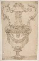 Free download Design for a Two-handled Urn with Swags and a Lions Head. free photo or picture to be edited with GIMP online image editor