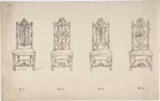 Free download Design for Four Seventeenth Century Style Chairs free photo or picture to be edited with GIMP online image editor