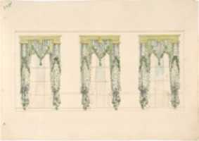 Free download Design for Green and White Curtains with Green Fringes and a Green and Gold Pediment free photo or picture to be edited with GIMP online image editor