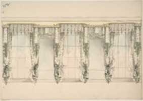 Free download Design for Green and White Curtains with Green Fringes, and White and Gold Pediments free photo or picture to be edited with GIMP online image editor