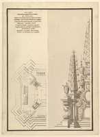 Free download Design for Half Elevation and Half Ground Plan of a Catafalque for Countess Palatine of the Rhine, Theresia Catharine, wife of Count Palatine, Charles Philip III (1716-1742). free photo or picture to be edited with GIMP online image editor