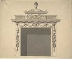 Free download Design for Hall Chimney-piece, Charlemont House, Dublin free photo or picture to be edited with GIMP online image editor