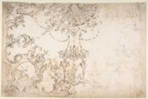 Free download Design for One Half of a Ceiling with Elaborate Medaillons and Figures. free photo or picture to be edited with GIMP online image editor