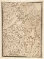 Free download Design for One-Quarter of a Ceiling-elaborate Architectural Ornament in Perspective free photo or picture to be edited with GIMP online image editor