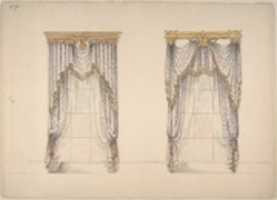 Free download Design for Pink, Green and White Curtains with Gold and Red Fringes, and Gold Pediments free photo or picture to be edited with GIMP online image editor