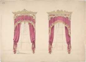 Free download Design for Red Curtains with Gold Fringes and a Gold and White Pediment free photo or picture to be edited with GIMP online image editor
