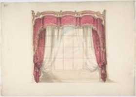 Free download Design for Red Curtains with Gold Fringes and a Gold, Red and White Pediment free photo or picture to be edited with GIMP online image editor