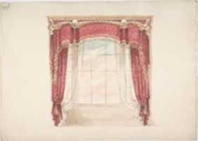 Free download Design for Red Curtains with Gold Fringes and Gold and White Pediment free photo or picture to be edited with GIMP online image editor